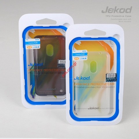 Transparent soft plastic silicon TPU case Nokia Lumia 620 excellent fit in transparent black color.