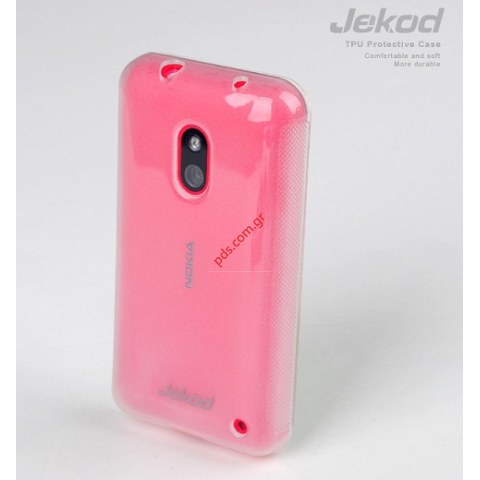 Θήκη Jekod TPU Gel Nokia Lumia 620 White σε λευκό χρώμα.