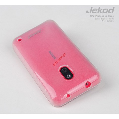 Θήκη Jekod TPU Gel Nokia Lumia 620 White σε λευκό χρώμα.