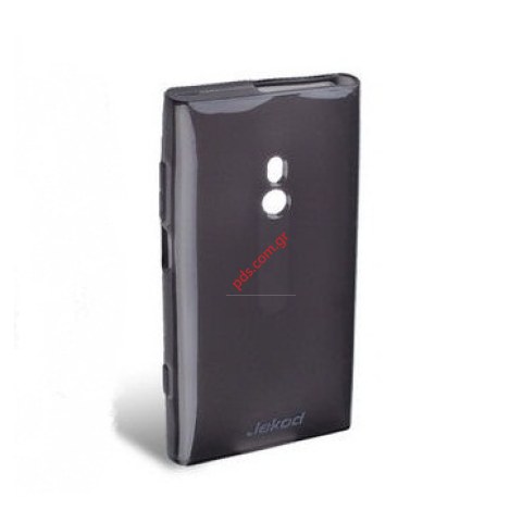 Θήκη Jekod TPU Gel Nokia Lumia 800 Black σε ημιδιάφανο σκούρο μαύρο χρώμα.
