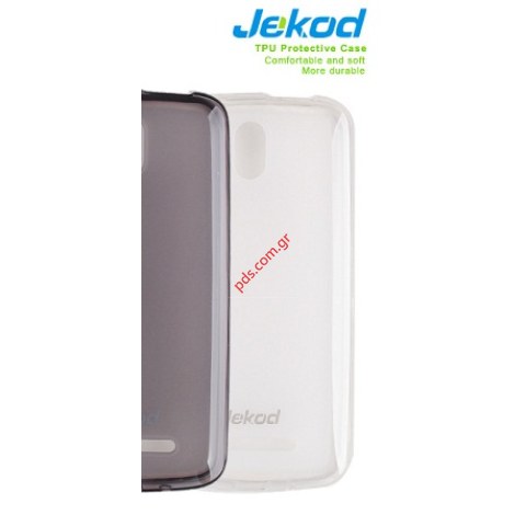 Θήκη Jekod TPU HTC Desire 500 White σε λευκό χρώμα Blister.