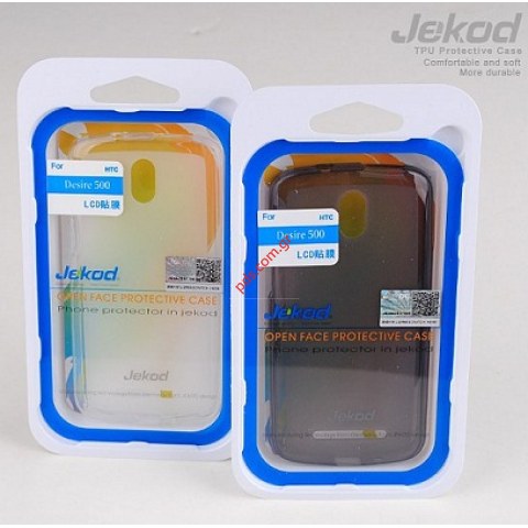 Θήκη Jekod TPU HTC Desire 500 White σε λευκό χρώμα Blister.