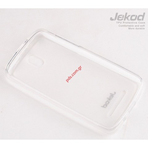 Θήκη Jekod TPU HTC Desire 500 White σε λευκό χρώμα Blister.