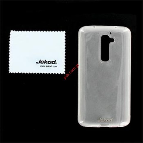 Transparent hard case TPU Jekod LG Optimus G2 D802 in white color Transparent hard case TPU Jekod LG Optimus G2 D802 in white color