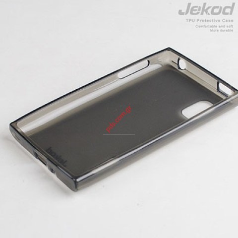 Transparent soft case TPU Jekod LG Optimus L5 II Dual E455 in black color