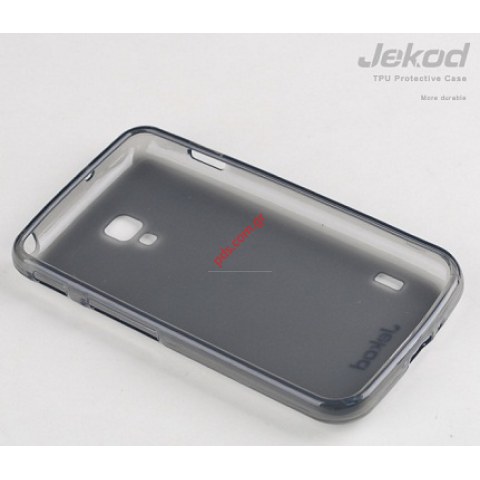 Transparent case Jekod TPU Gel LG P710 Optimus L7 II in Black color.