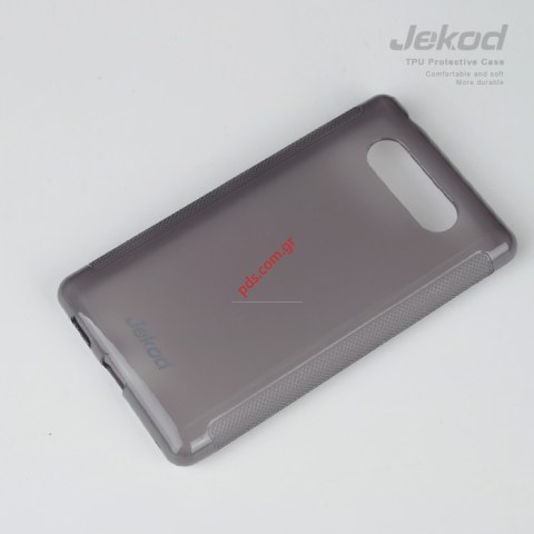 θήκη Jekod TPU Nokia Lumia 820 Black εξαιρετικής ποιότητας σε ημιδιάφανο σκούρο χρώμα.