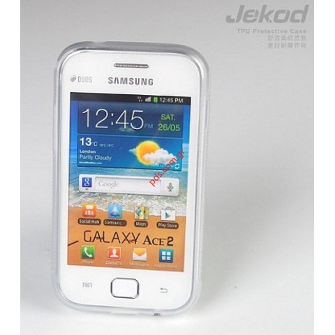 Transparent TPU case Jekod Samsung Galaxy Ace Duos S6802 in white color. Transparent TPU case Jekod Samsung Galaxy Ace Duos S6802 in white color.