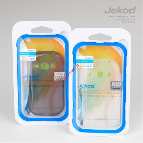 Θήκη Jekod TPU Samsung Galaxy Fame S6810 White σε διάφανο λευκό χρώμα Blister