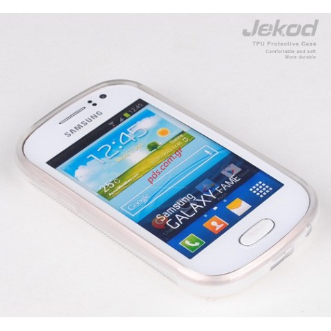 Case TPU Gel Jekod Samsung Galaxy Fame S6810 WhWhite σε διάφανο λευκό χρώμα Blisterite Blister. Case TPU Gel Jekod Samsung Galaxy Fame S6810 WhWhite σε διάφανο λευκό χρώμα Blisterite Blister.
