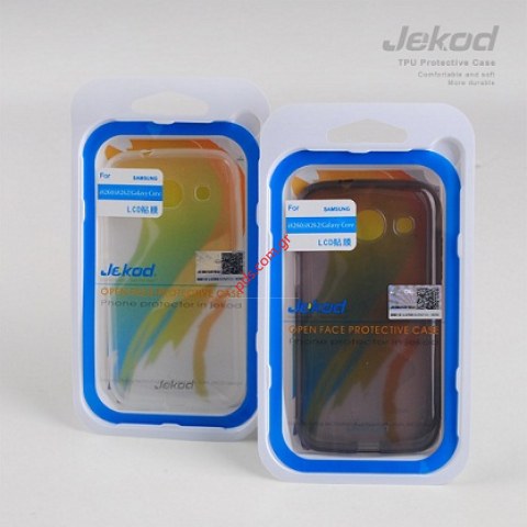 Θήκη Jekod TPU Samsung i8260 Galaxy Core Black σε μαύρο χρώμα Blister.