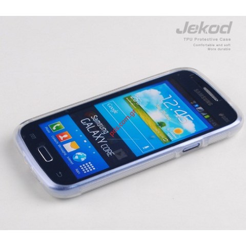 Θήκη Jekod TPU Samsung i8260 Galaxy Core White σε λευκό χρώμα Blister.