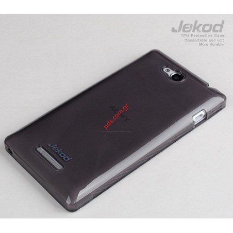 Θήκη Jekod TPU Sony Xperia C (C2305) Black σε μαύρο χρώμα