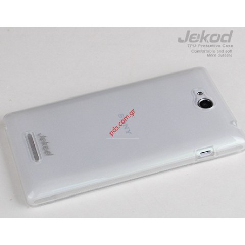 Θήκη Jekod TPU Sony Xperia C (C2305) White σε λευκό χρώμα
