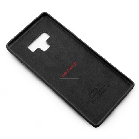 Θήκη Liquid Silicon Samsung Galaxy Note 9 N960 Back cover Black σε μαύρο χρώμα