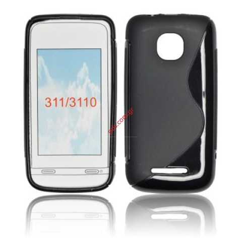 Θήκη με εξαιρετική εφαρμογή Nokia Asha 311 σε μαύρο χρώμα Slim line type Θήκη με εξαιρετική εφαρμογή Nokia Asha 311 σε μαύρο χρώμα Slim line type