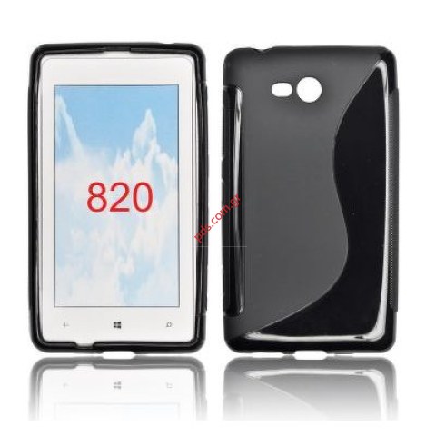Θήκη με εξαιρετική εφαρμογή Nokia Lumia 820 σε μαύρο χρώμα Slim line type