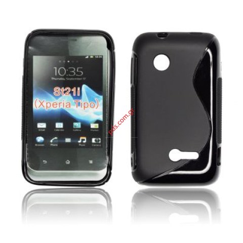 Θήκη με εξαιρετική εφαρμογή Sony Xperia Tipo ST21i σε μαύρο χρώμα Slim line type Θήκη με εξαιρετική εφαρμογή Sony Xperia Tipo ST21i σε μαύρο χρώμα Slim line type
