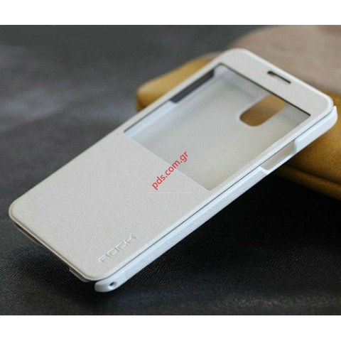 Θήκη Rock Flip Case Excel Preview Galaxy Note 3 White σε λευκό χρώμα Θήκη Rock Flip Case Excel Preview Galaxy Note 3 White σε λευκό χρώμα