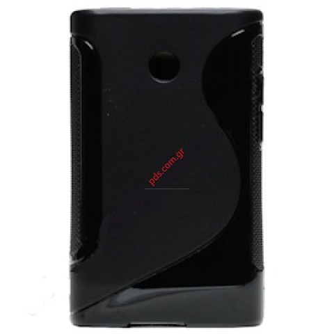 Hard plastic Rubber case for LG Optimus L3 E400 in black color