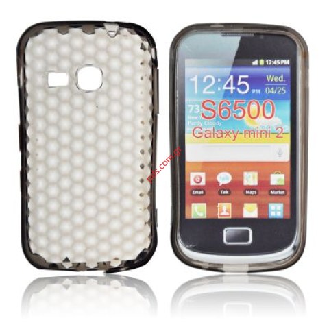 Transparent invisible hard plastic case for Samsung Galaxy Mini 2 S6500 Black. Transparent invisible hard plastic case for Samsung Galaxy Mini 2 S6500 Black.