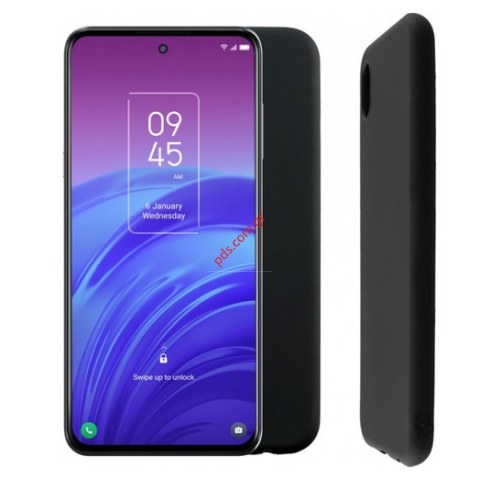 Θήκη σιλικόνης για TCL 20L/TCL 20L+/TCL 20S (6.67) Silicone Camera Guard Black σε μαύρο χρώμα