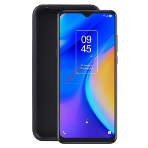 Θήκη σιλικόνης για TCL 20SE T671H Silicone Black σε μαύρο χρώμα Blister