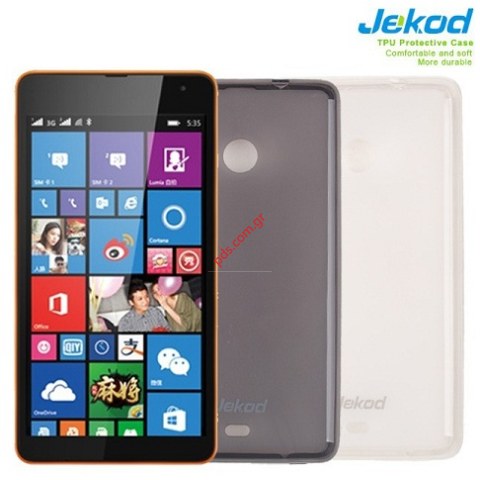 Θήκη σιλικόνης Jekod TPU Nokia Lumia 535 Black σε σκούρο μαύρο χρώμα Blister. Θήκη σιλικόνης Jekod TPU Nokia Lumia 535 Black σε σκούρο μαύρο χρώμα Blister.