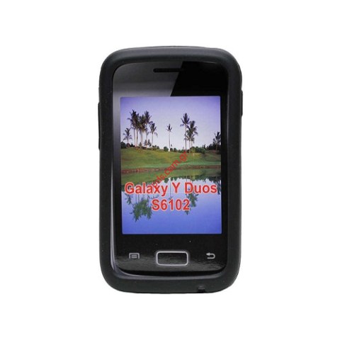 Case silicon Samsung S6102 Galaxy Y Duos in smoked black Case silicon Samsung S6102 Galaxy Y Duos in smoked black