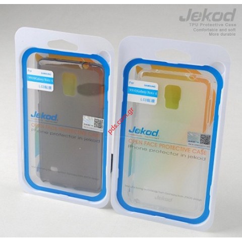 Θήκη TPU Gel Jekod Samsung N910 Galaxy Note 4 White σε λευκό χρώμα