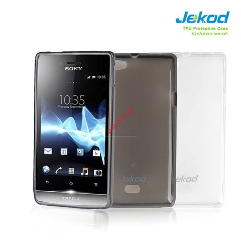 θήκη TPU Gel Jekod Sony ST23i Xperia Miro Black σε μαύρο χρώμα 
