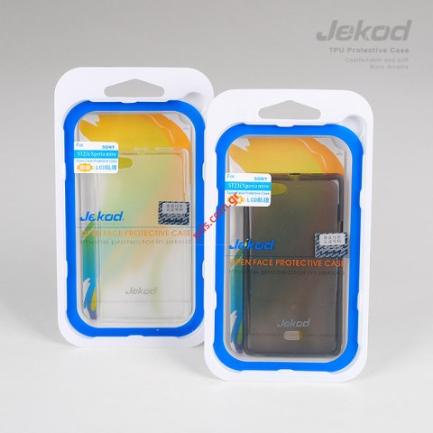 θήκη TPU Gel Jekod Sony ST23i Xperia Miro Black σε μαύρο χρώμα 