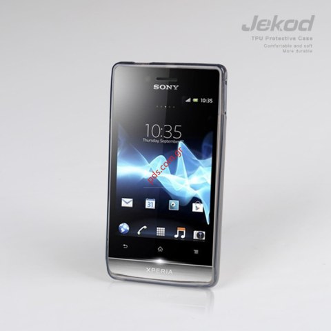 θήκη TPU Gel Jekod Sony ST23i Xperia Miro Black σε μαύρο χρώμα 