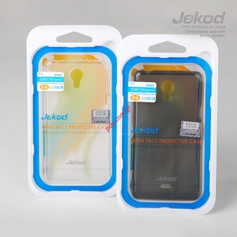 θήκη TPU Gel Jekod Sony T (LT30A) Black σε μαύρο χρώμα