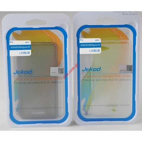 Θήκη TPU Jekod White Sony E3 (D2202) D2203, D2206 σε λευκό χρώμα