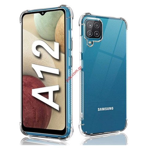 Θήκη TPU Samsung A125F Galaxy A12 (2020) Antishock 0.3mm Ultra Slim Διάφανο χρώμα Blister.