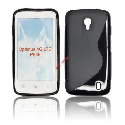 Θήκη TRN S Line LG P936 Optimus True HD Black σε μαύρο χρώμα.