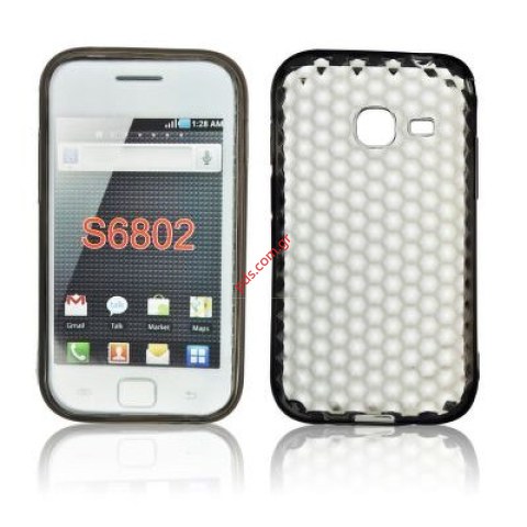 Transparent hard plastic case for Samsung GT S6802 Galaxy Ace Duos in smoked black Transparent hard plastic case for Samsung GT S6802 Galaxy Ace Duos in smoked black