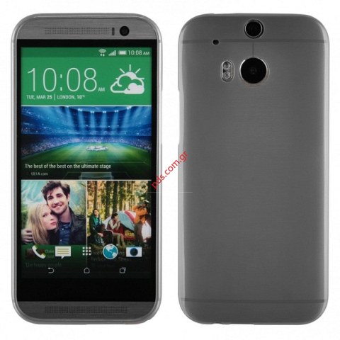 Θήκη Ultra Slim TPU HTC One M8 Black σε μαύρο χρώμα Blister