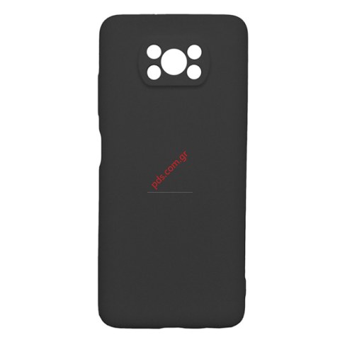 Θήκη Xiaomi Poco X3 Silicon Soft TPU Black σε μαύρο χρώμα Blister Θήκη Xiaomi Poco X3 Silicon Soft TPU Black σε μαύρο χρώμα Blister
