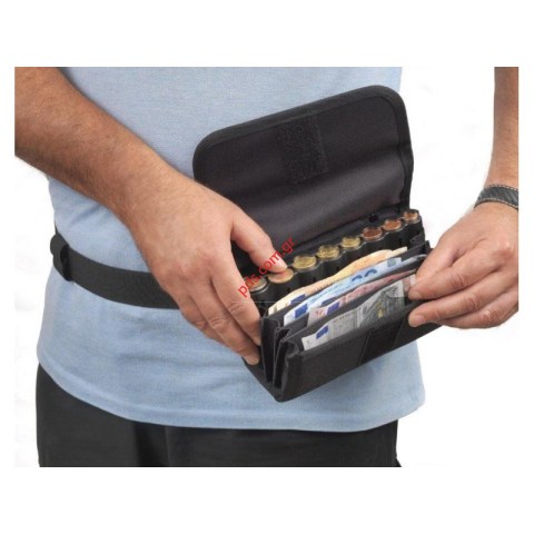 Τσαντάκι μέσης μεταφοράς χρημάτων με μηχανικό κερματοδέκτη πλαστικό