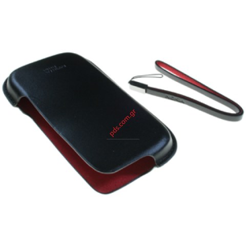 Δερμάτινη θήκη Nokia E66 Pouch Black/Red Bulk (ΕΞΑΝΤΛΗΘΗΚΕ)