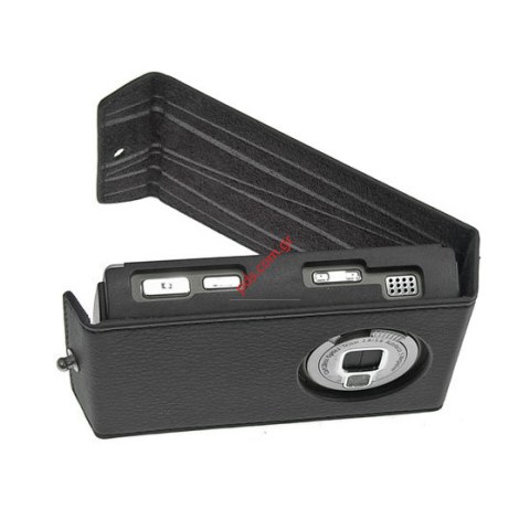 Γνήσια δερμάτινη θήκη Nokia 95 Plum Hard flip clip Bulk