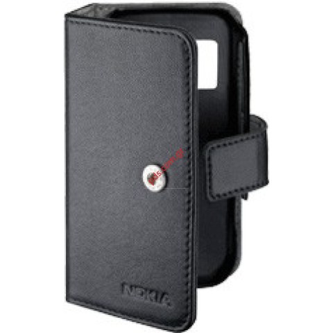 Γνήσια δερμάτινη θήκη Nokia CP-312 για το N85 σε μαύρο χρώμα (euro blister packing)