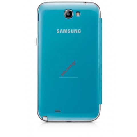 Γνήσια λεπτή θήκη με καπάκι μπαταρίας τύπου βιβλίου Flip Samsung Galaxy Note 2 (II) N7100 σε μπλέ χρώμα EFC-1J9FBEGSTD