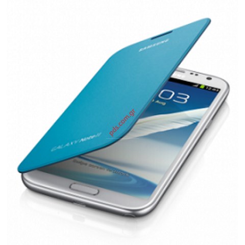 Γνήσια λεπτή θήκη με καπάκι μπαταρίας τύπου βιβλίου Flip Samsung Galaxy Note 2 (II) N7100 σε μπλέ χρώμα EFC-1J9FBEGSTD Γνήσια λεπτή θήκη με καπάκι μπαταρίας τύπου βιβλίου Flip Samsung Galaxy Note 2 (II) N7100 σε μπλέ χρώμα EFC-1J9FBEGSTD