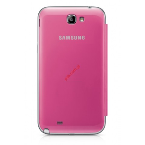 Γνήσια λεπτή θήκη με καπάκι μπαταρίας τύπου βιβλίου Flip Samsung Galaxy Note 2 (II) N7100 σε Ροζ χρώμα EFC-1J9FPEGSTD