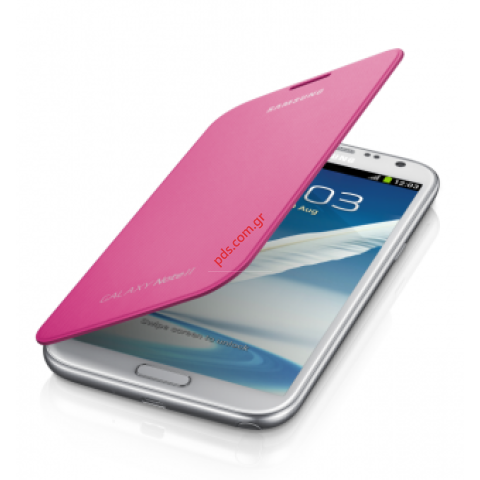 Γνήσια λεπτή θήκη με καπάκι μπαταρίας τύπου βιβλίου Flip Samsung Galaxy Note 2 (II) N7100 σε Ροζ χρώμα EFC-1J9FPEGSTD Γνήσια λεπτή θήκη με καπάκι μπαταρίας τύπου βιβλίου Flip Samsung Galaxy Note 2 (II) N7100 σε Ροζ χρώμα EFC-1J9FPEGSTD