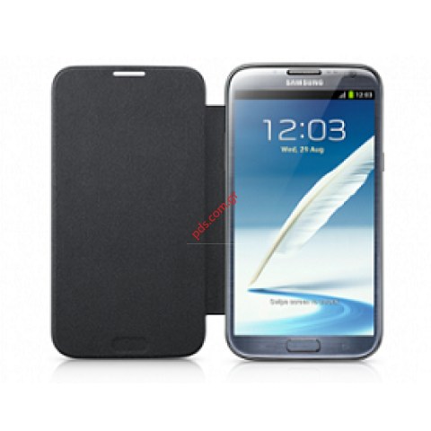 Γνήσια λεπτή θήκη τύπου βιβλίου Flip Samsung Galaxy Note II N7100 σε γκρί χρώμα EFC-1J9FSEGSTD