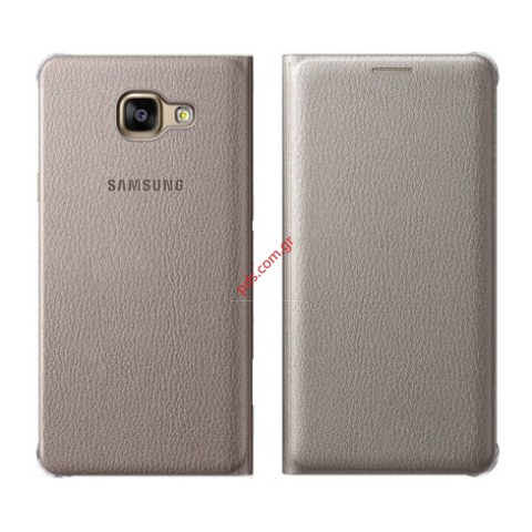 Γνήσια θήκη book flip Samsung A510 A5 2016 Gold Book wallet EF-WA510PFEGWW σε χρυσό χρώμα (ΕΞΑΝΤΛΗΘΗΚΑΝ)